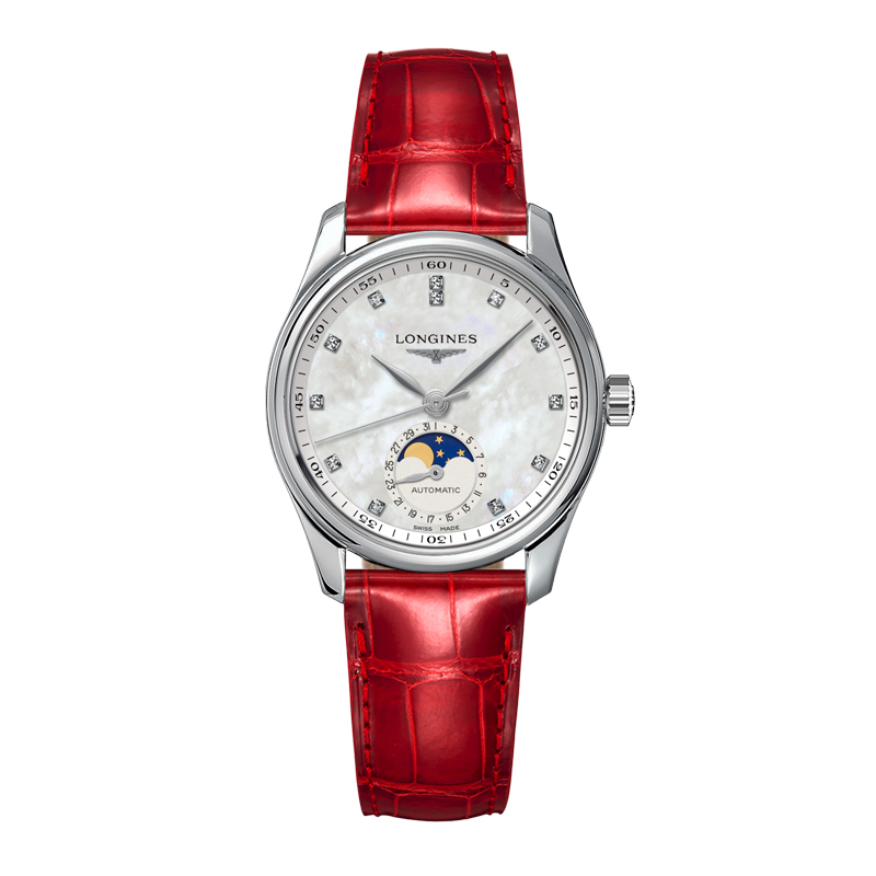 浪琴（LONGINES） 名匠系列机械月相女表34mmL2.409.4.87.2  单位：块 珠光贝母